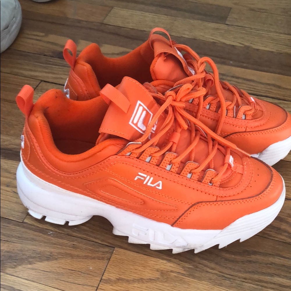 Women’s Orange Fila sneakers